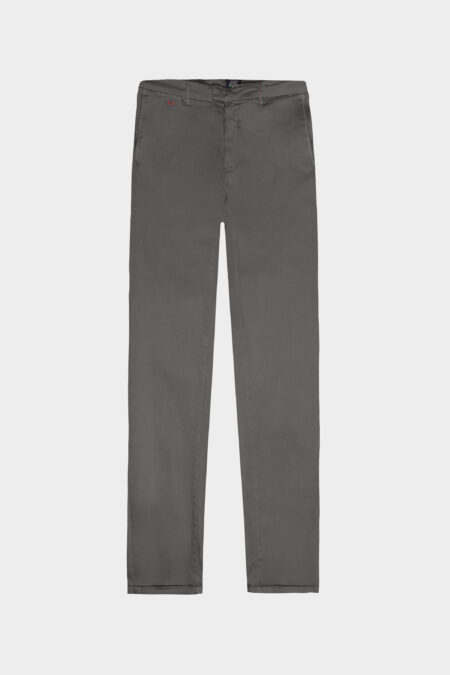 PANTALONE LUIS REGULAR IN GABARDINA DI COTONE STRETCH VERDE