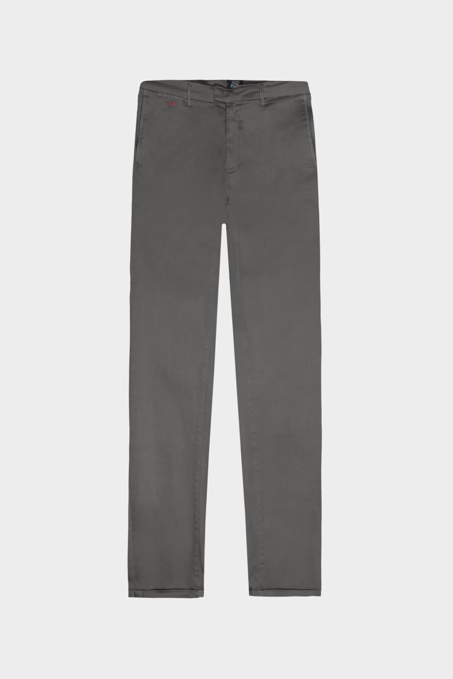 PANTALONE LUIS REGULAR IN GABARDINA DI COTONE STRETCH VERDE