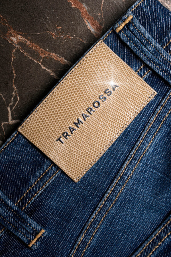 BLUE GOLD Beige Lizard Label Leonardo Zip TRAMAROSSA