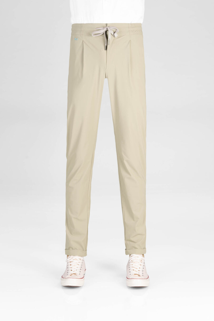 ALVISE REGULAR PANTS IN BEIGE TECHNICAL FABRIC - immagine 2