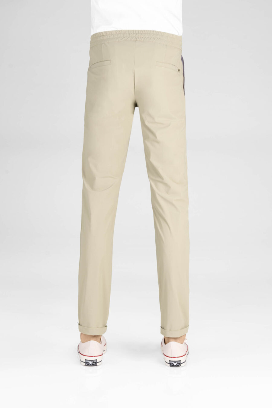 ALVISE REGULAR PANTS IN BEIGE TECHNICAL FABRIC - immagine 3