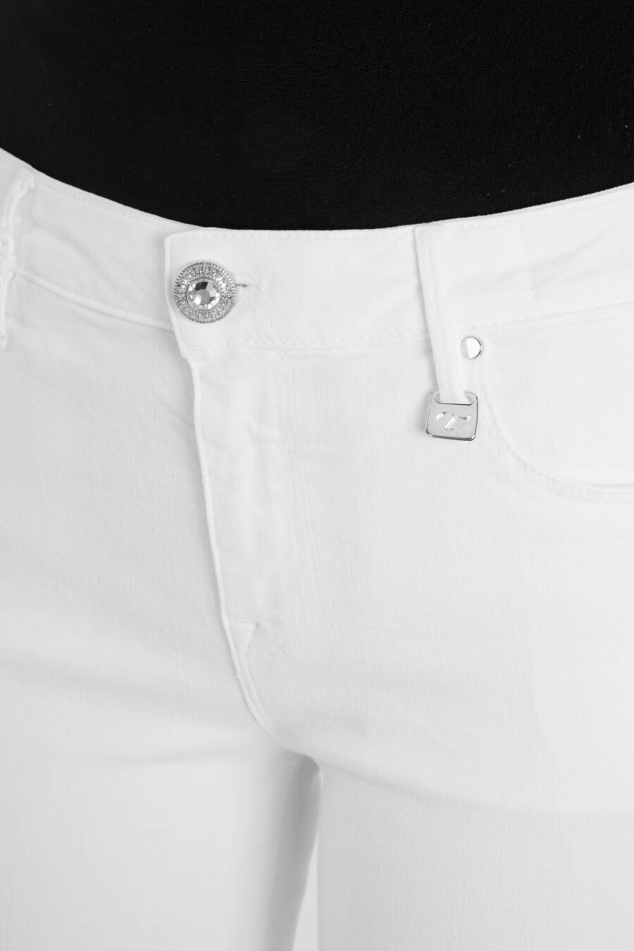 JEANS BIANCA SLIM SKINNY IN DENIM STRETCH BIANCO - immagine 10