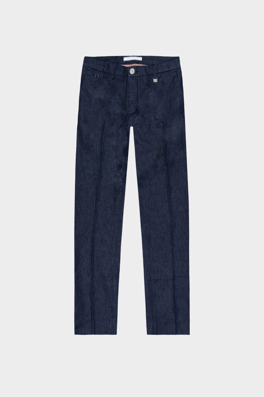 PANTALONE ADELE SLIM IN DENIM BLU SCURO