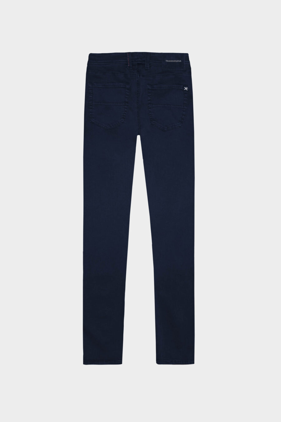 LEONARDO ZIP SS SLIM STRETCH COTTON GABARDINE PANTS DARK BLUE - Image 6