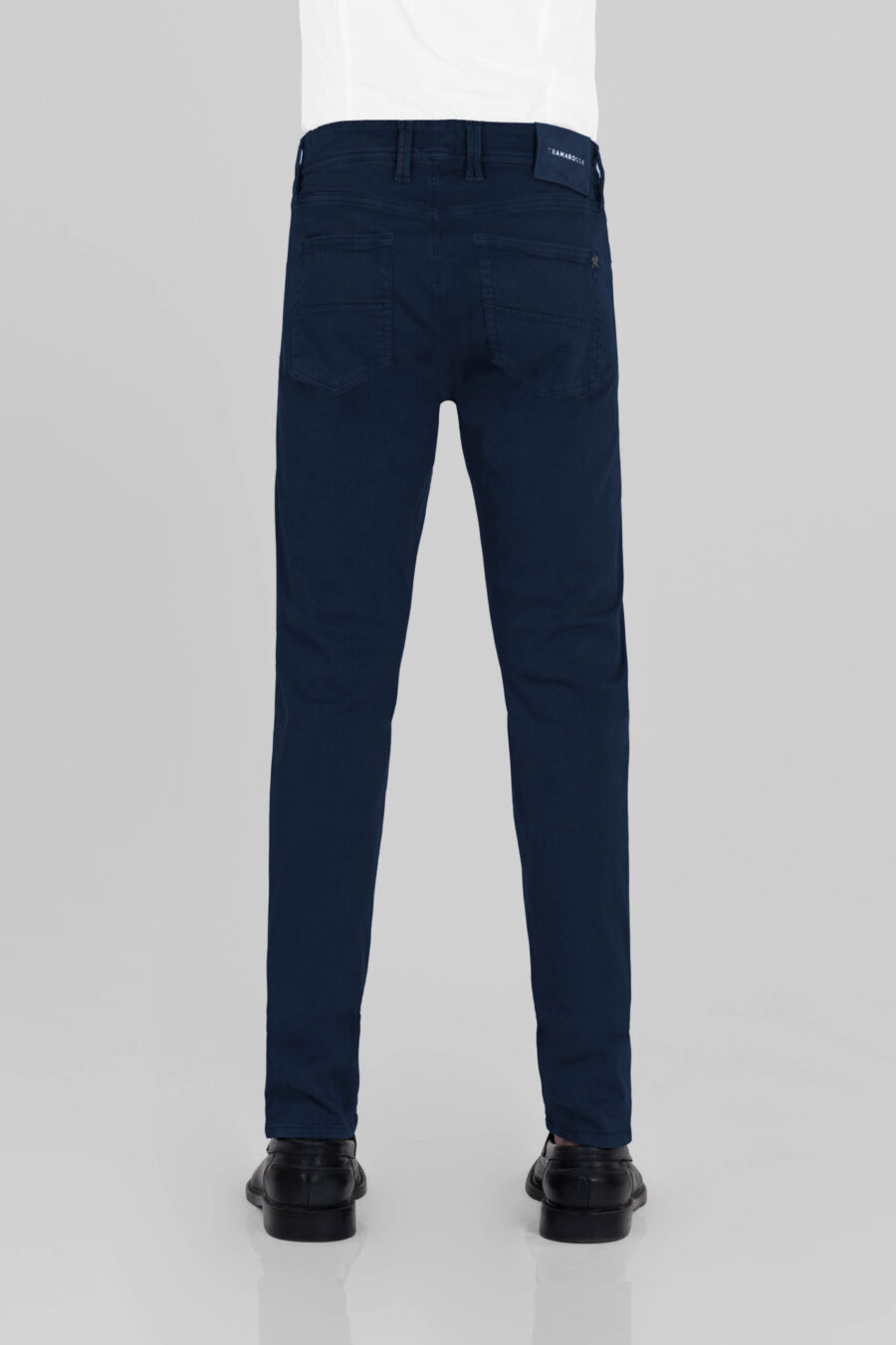 LEONARDO ZIP SS SLIM PANTS IN LIGHTWEIGHT STRETCH GABARDINE DARK BLUE - immagine 3