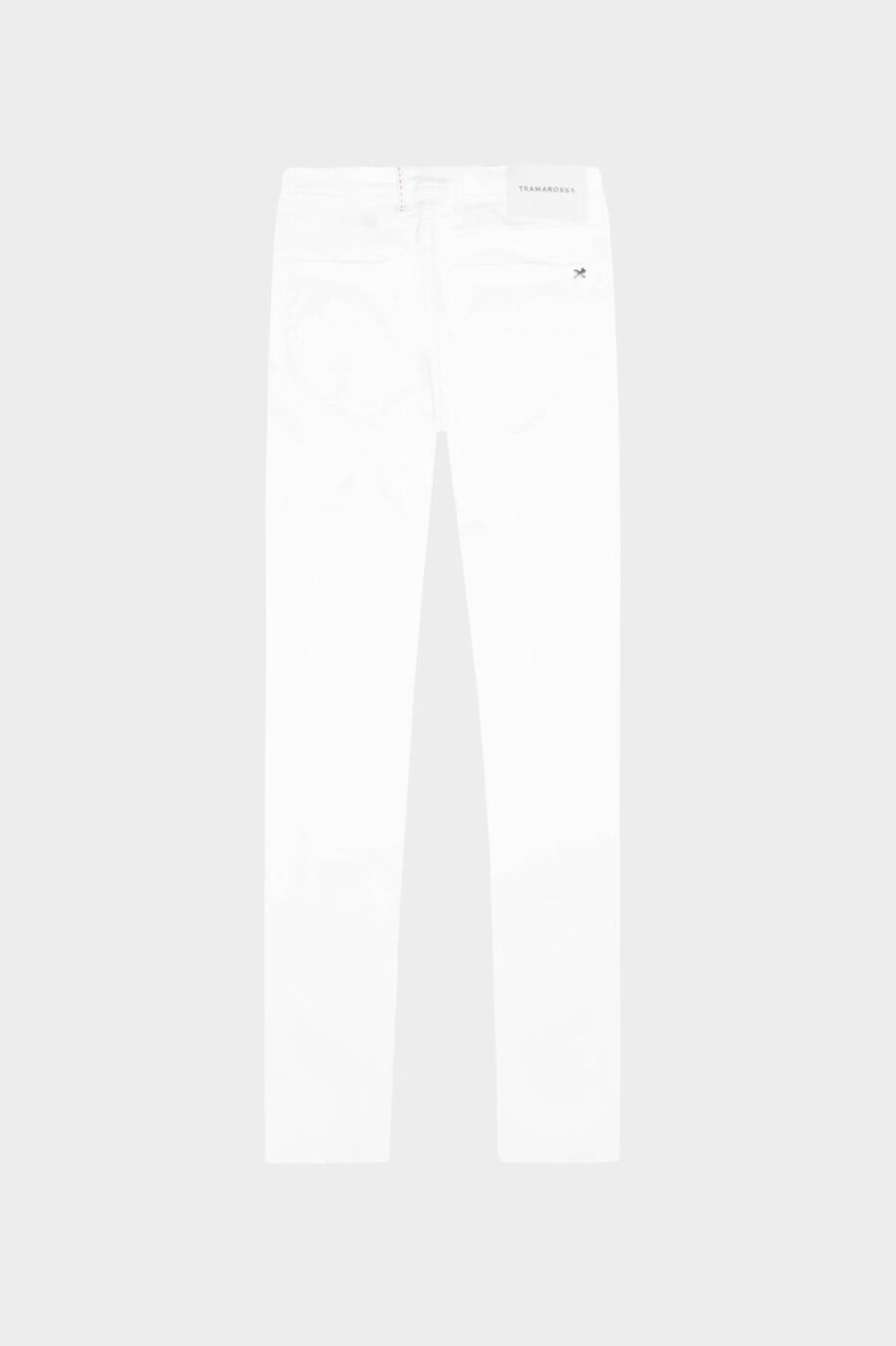 PANTALONE LEONARDO ZIP SS SLIM IN GABARDINA LEGGERA STRETCH BIANCO - immagine 6