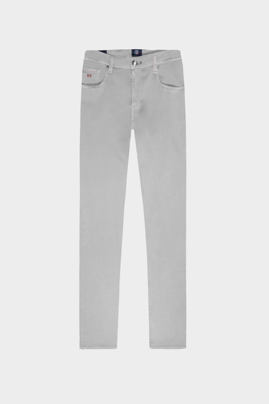LEONARDO ZIP SS SLIM PANTS IN LIGHTWEIGHT STRETCH GABARDINE GREY