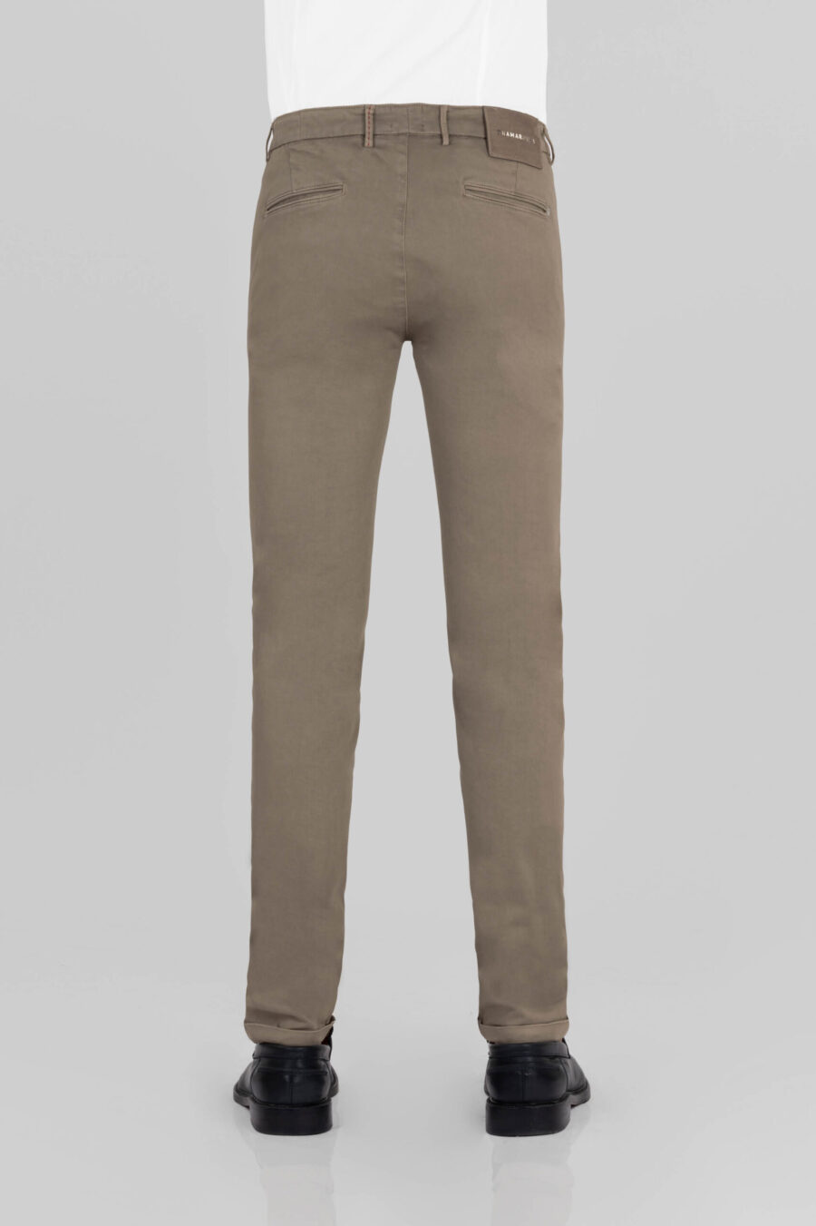 PANTALONE LUIS REGULAR IN GABARDINA DI COTONE STRETCH BEIGE - immagine 3