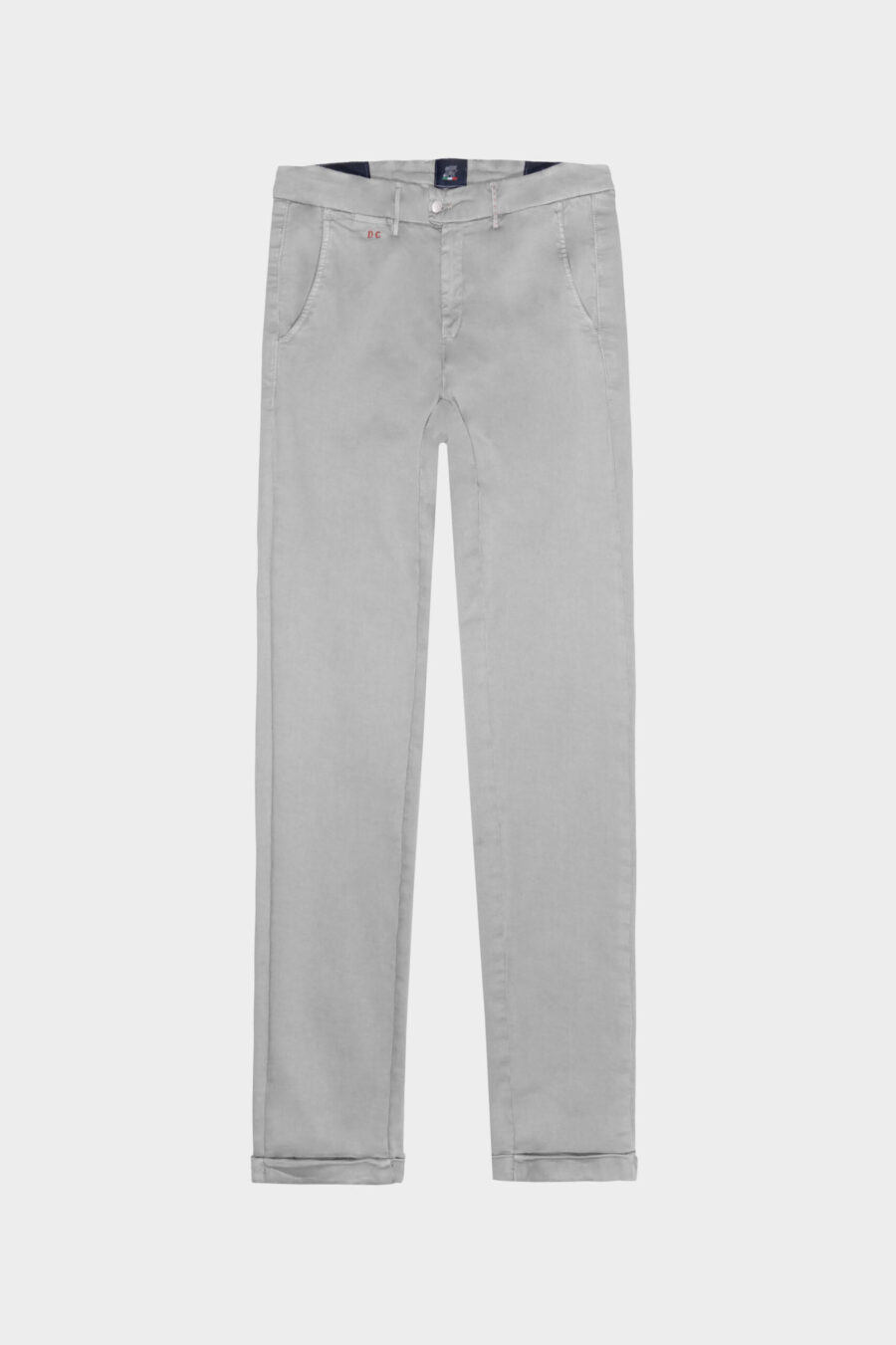 PANTALONE LUIS REGULAR IN GABARDINA DI COTONE STRETCH GRIGIO