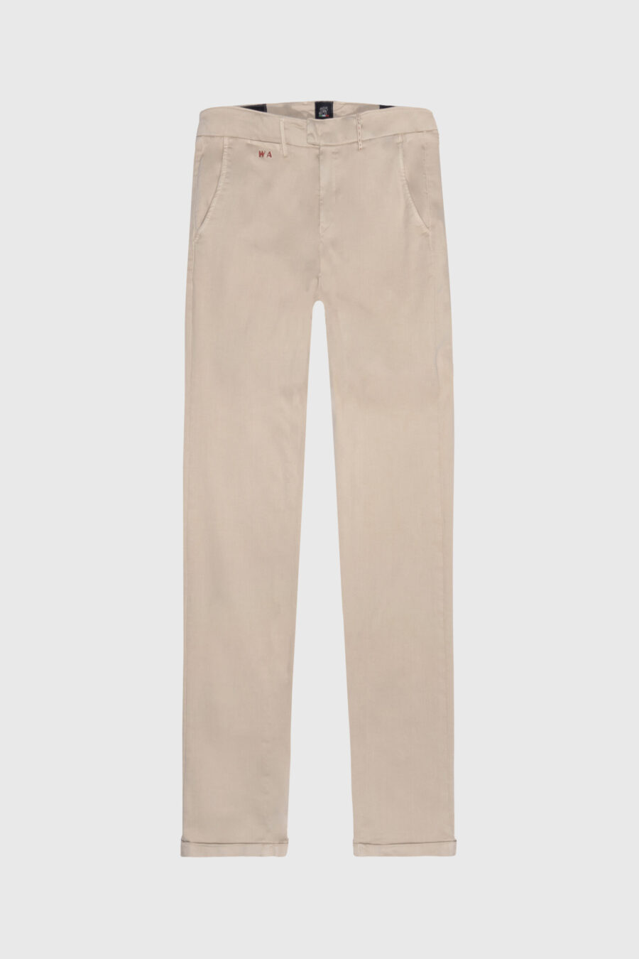 PANTALONE LUIS SLIM IN GABARDINA DI COTONE STRETCH BEIGE