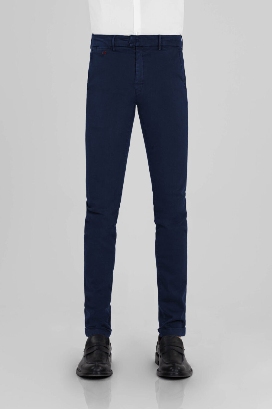 LUIS SLIM PANTS IN LIGHT STRETCH COTTON GABARDINE DARK BLUE - immagine 2