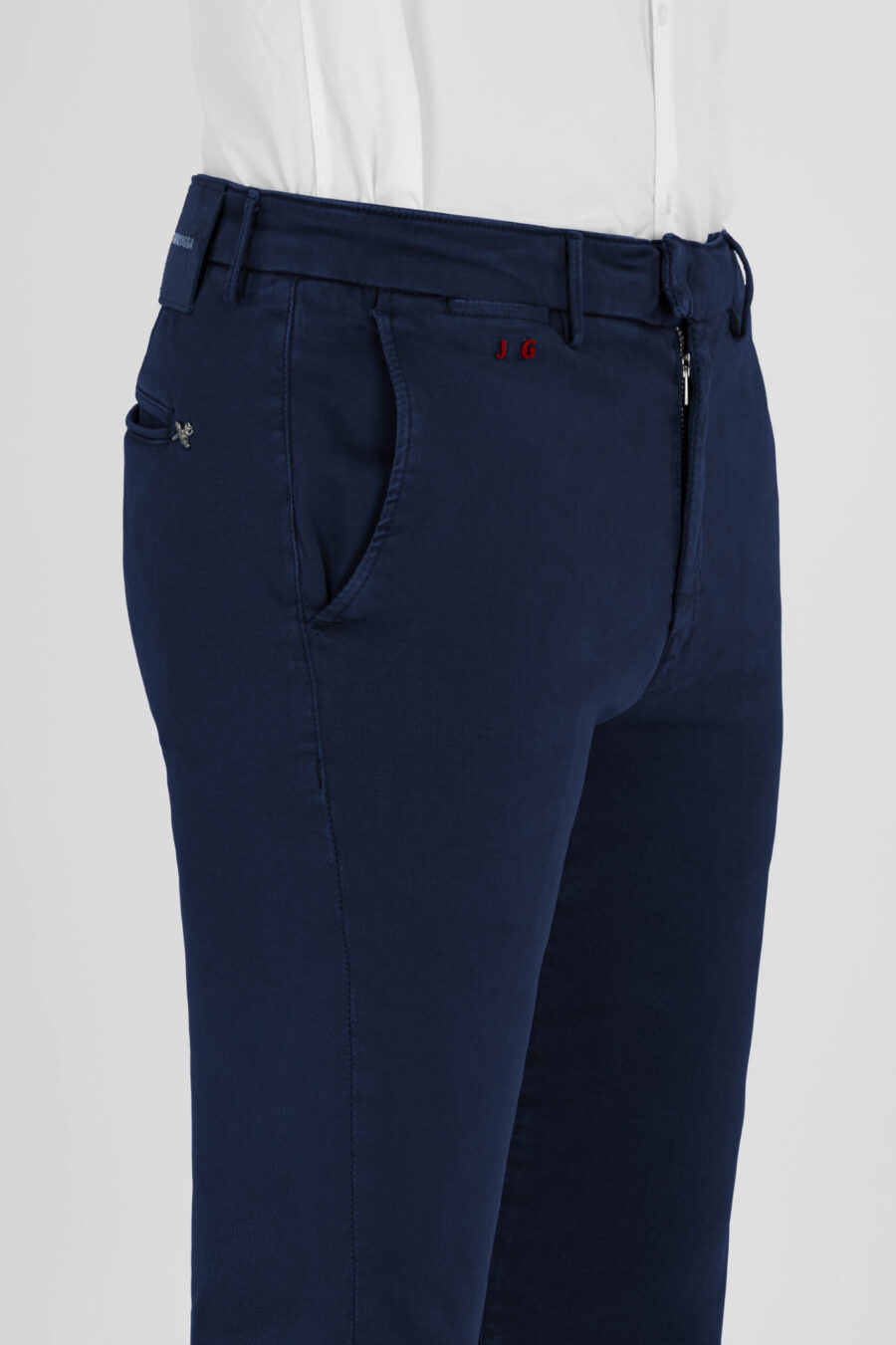 LUIS SLIM PANTS IN LIGHT STRETCH COTTON GABARDINE DARK BLUE - immagine 4