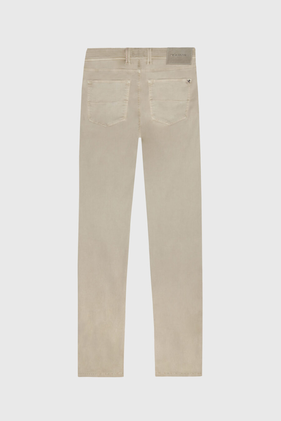 PANTALONE MICHELANGELO ZIP SS REGULAR IN GABARDINA DI COTONE STRETCH BEIGE - immagine 2