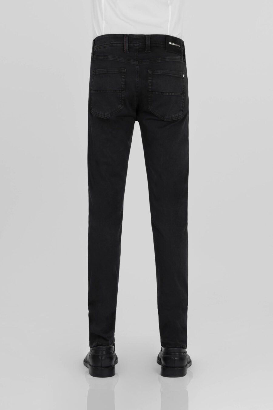 MICHELANGELO ZIP SS REGULAR BLACK STRETCH COTTON GABARDINE PANTS - immagine 3