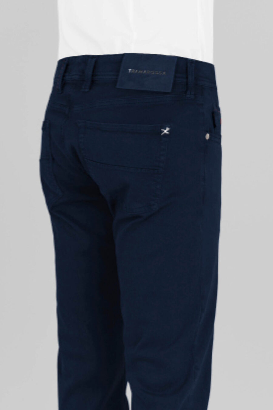 PANTALONE MICHELANGELO ZIP SS REGULAR IN GABARDINA LEGGERA DI COTONE STRETCH BLU SCURO - immagine 5