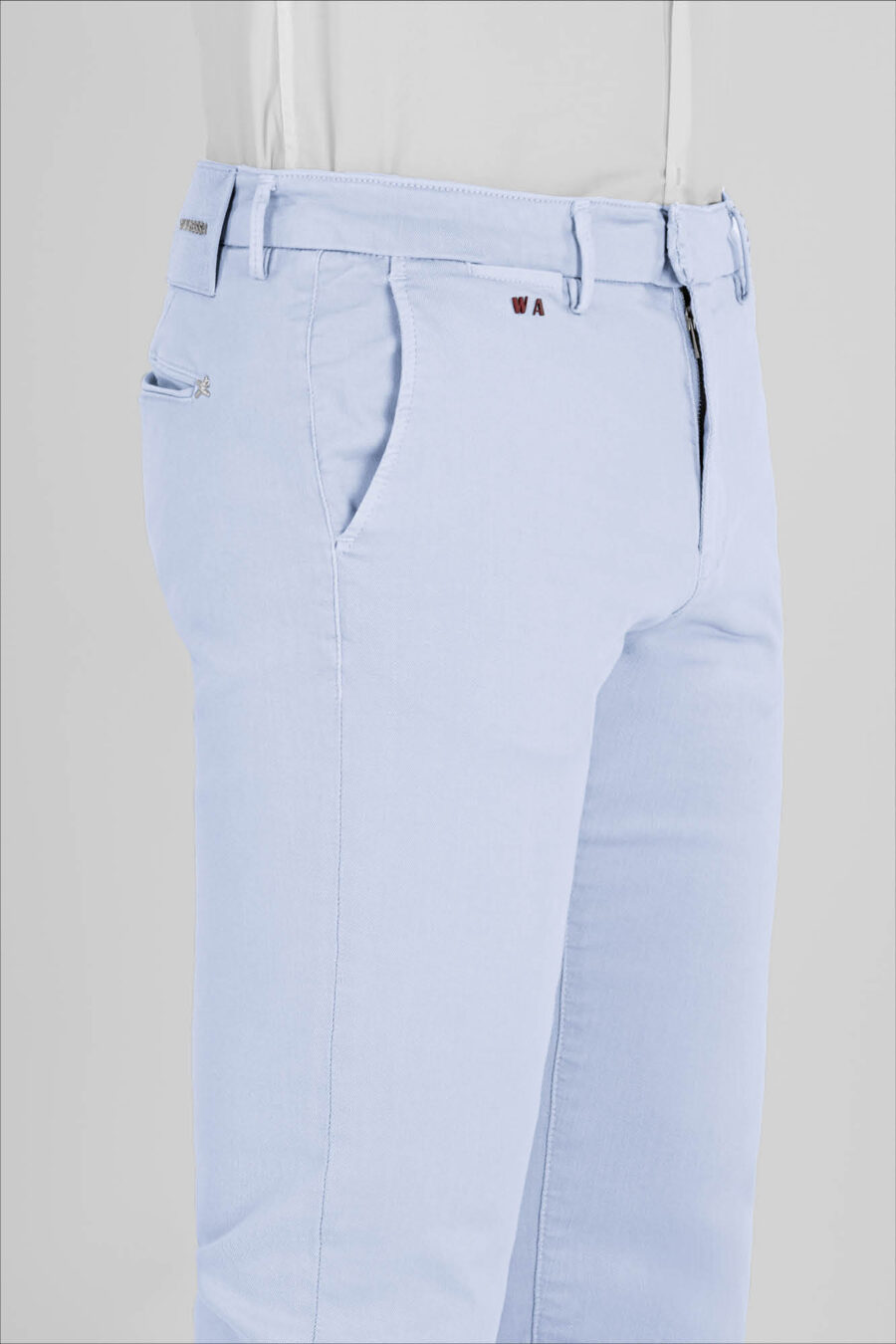 LUIS REGULAR PANTS IN LIGHT BLUE STRETCH COTTON GABARDINE - immagine 5