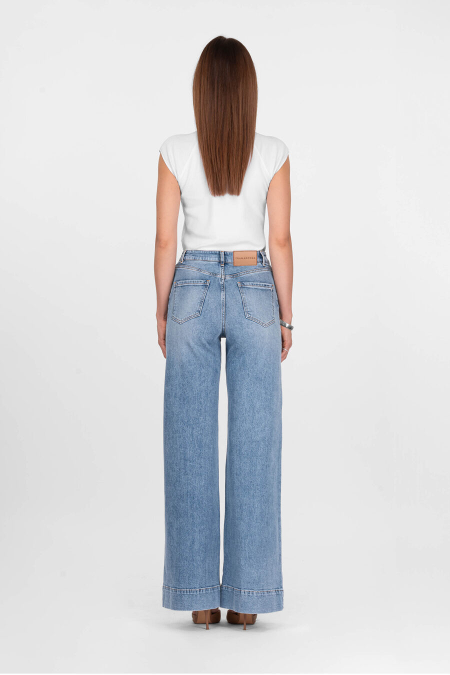 JEANS VIOLA WIDE LEG IN DENIM BLU CHIARO - immagine 3