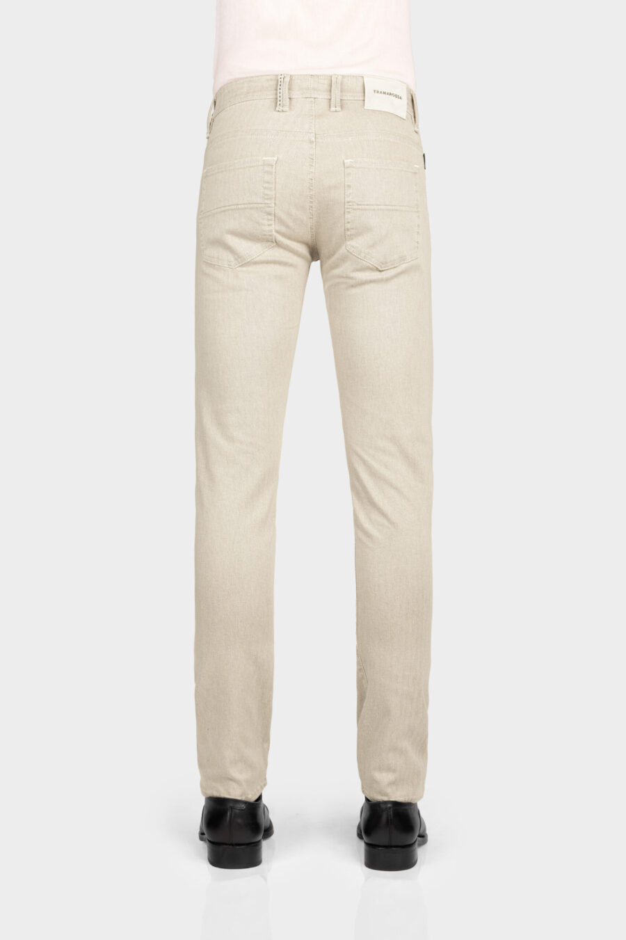 LEONARDO ZIP SS SLIM COTTON GABARDINE STRETCH PANTS - immagine 3