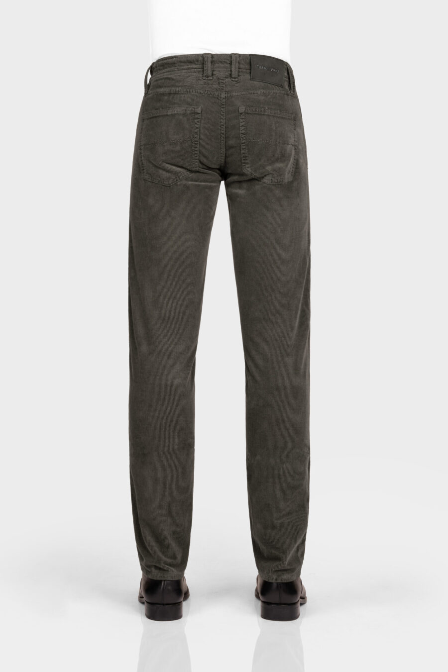 JEANS MICHELANGELO ZIP REGULAR VELLUTO 1000 RIGHE MARRONE - immagine 3