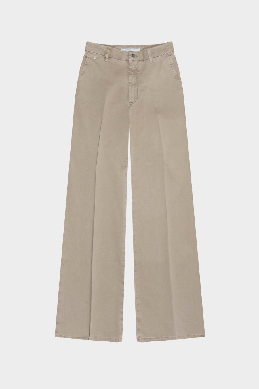 PANTALONE AMELIA WIDE LEG IN GABARDINA DI COTONE BEIGE - immagine 12
