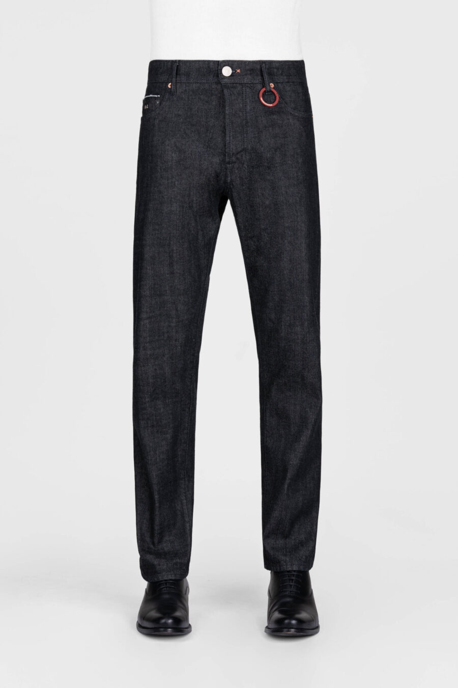 JEANS DANTE LOOSE IN DENIM CIMOSATO BLU SCURO - immagine 2