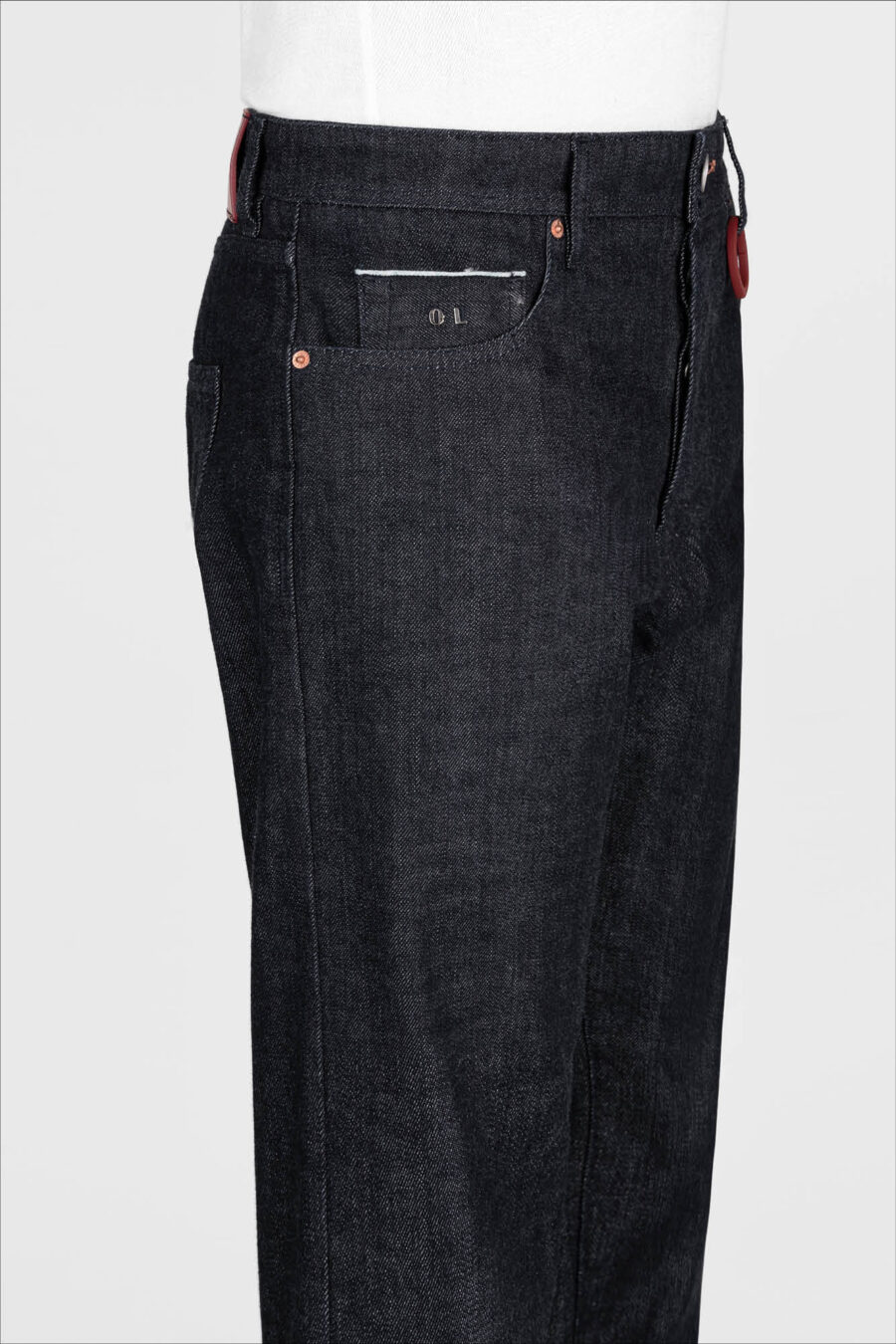 JEANS DANTE LOOSE IN DENIM CIMOSATO BLU SCURO - immagine 5