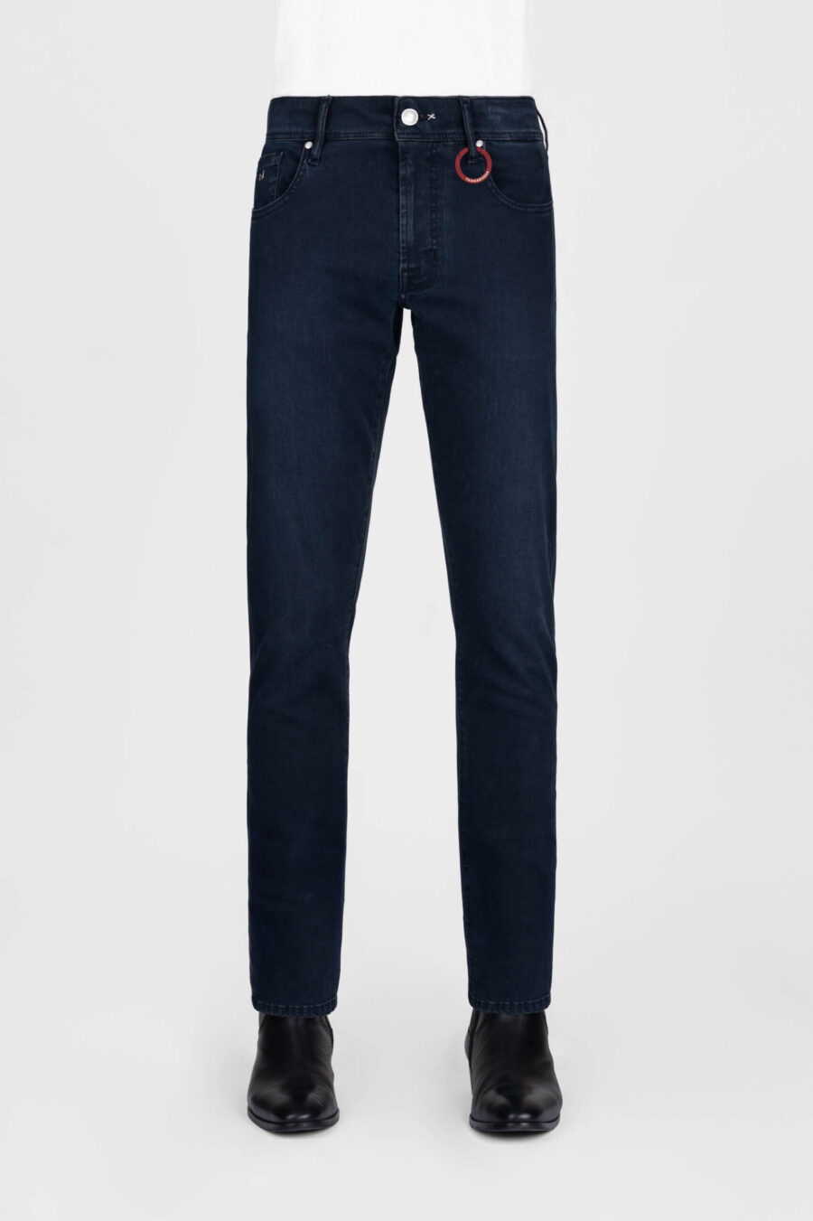 LEONARDO SLIM DENIM JEANS BLUE GRAY - Image 2