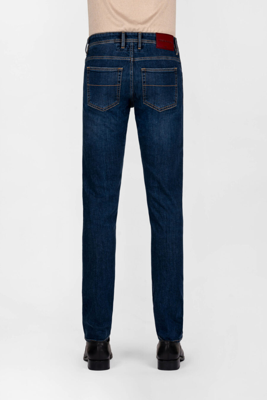 LEONARDO SLIM JEANS IN MEDIUM BLUE DENIM - immagine 3