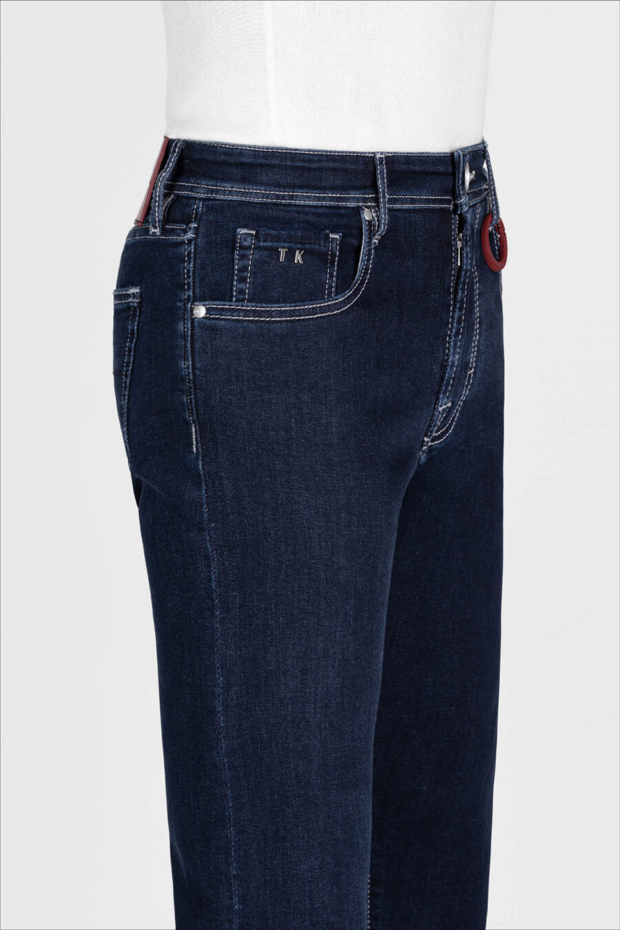 LEONARDO SLIM JEANS IN MEDIUM BLUE DENIM - Image 5