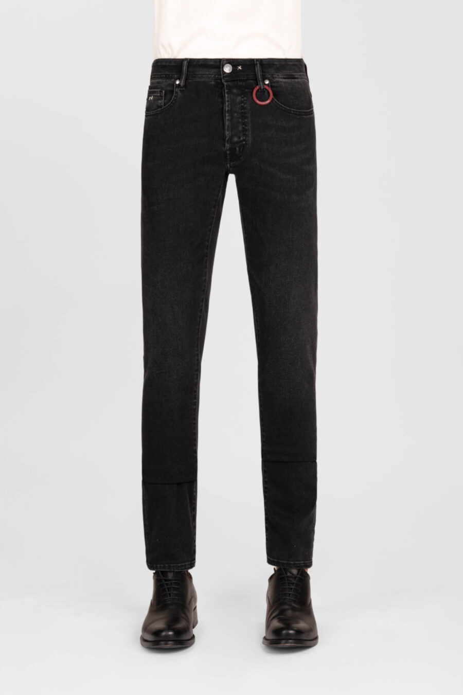 LEONARDO SLIM BLACK DENIM JEANS RELAX - Image 2