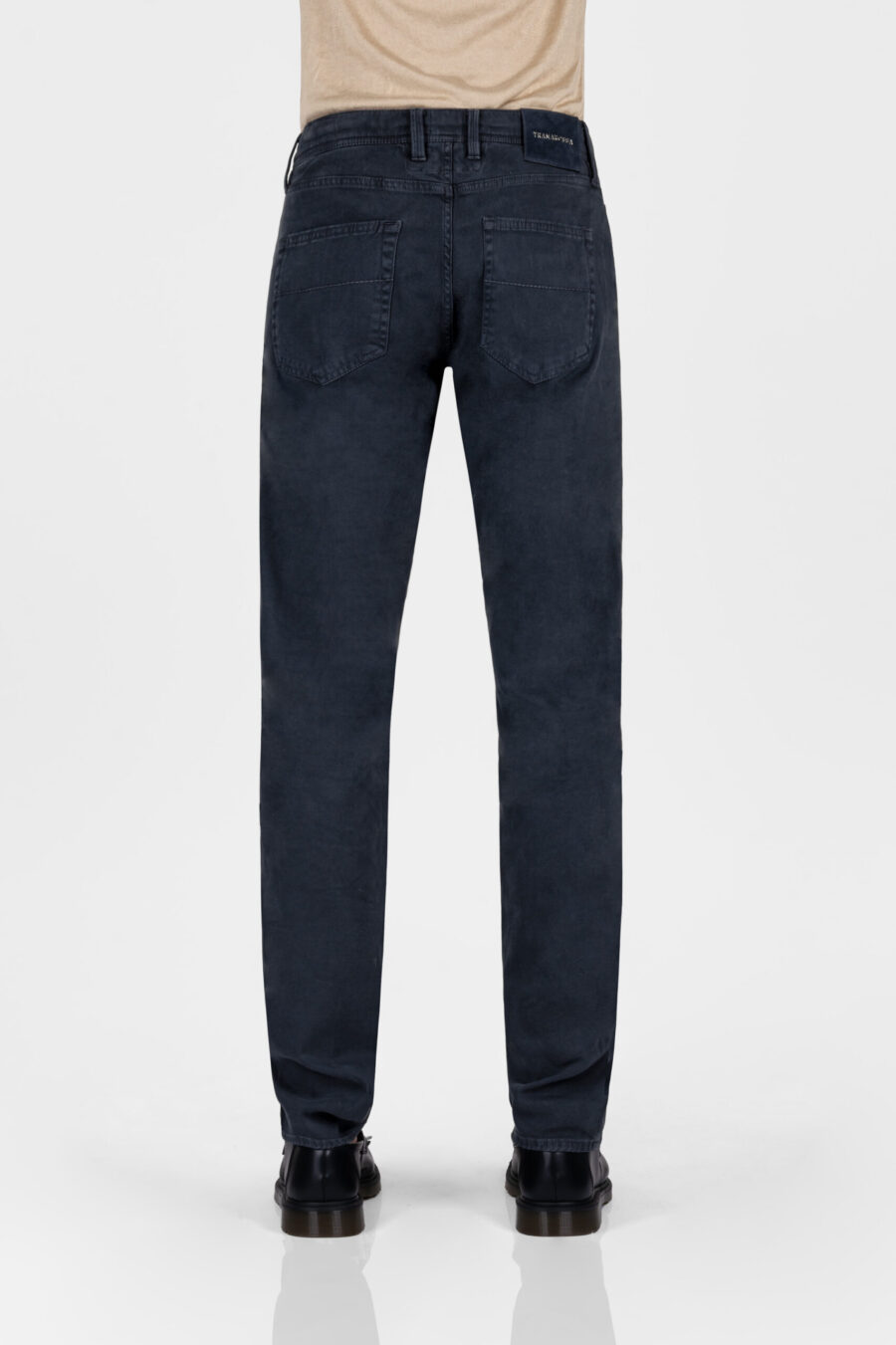 MICHELANGELO ZIP REGULAR JEANS IN DARK BLUE COTTON BULL - immagine 3