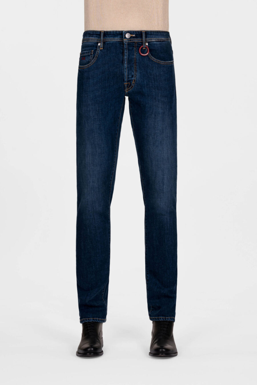 MICHELANGELO REGULAR DARK BLUE DENIM JEANS - immagine 2