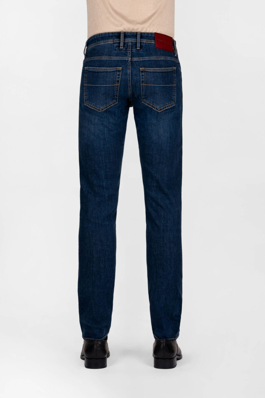 MICHELANGELO REGULAR DARK BLUE DENIM JEANS - immagine 3