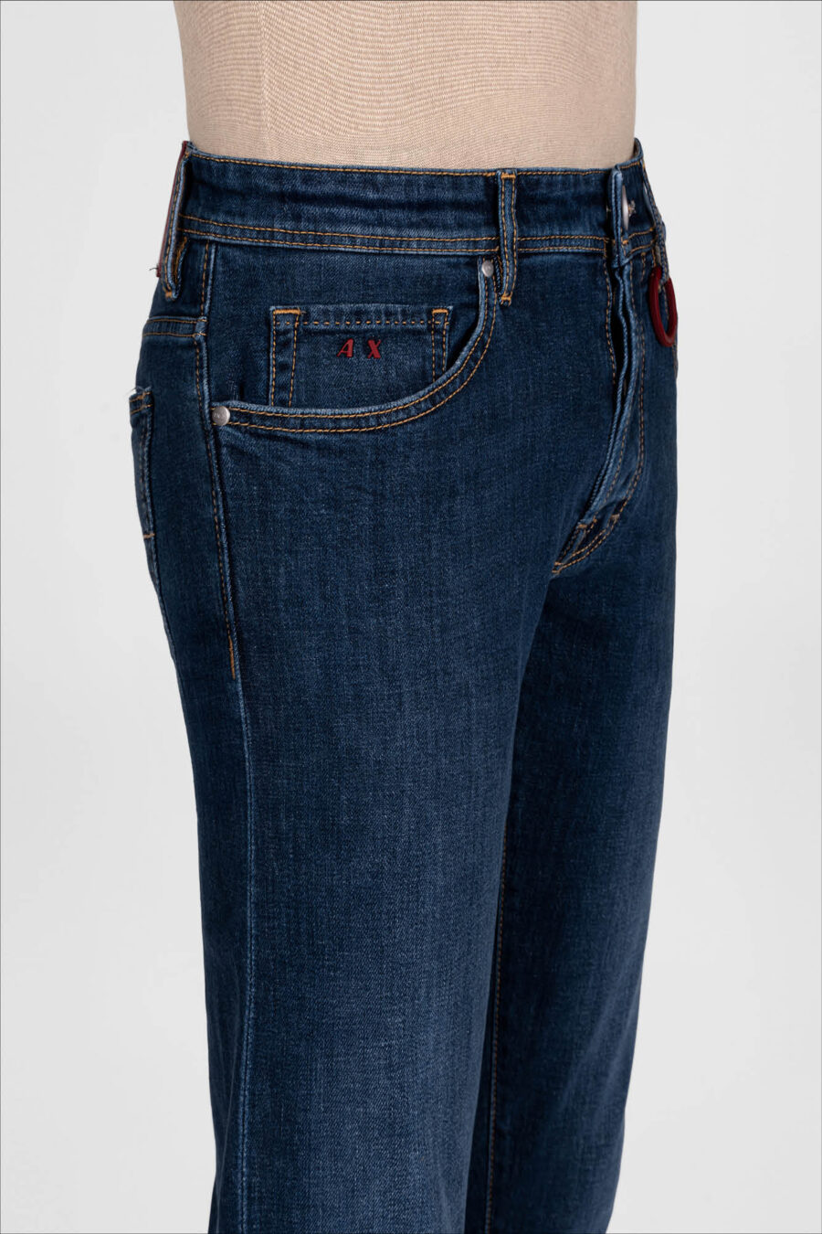 MICHELANGELO REGULAR DARK BLUE DENIM JEANS - immagine 5