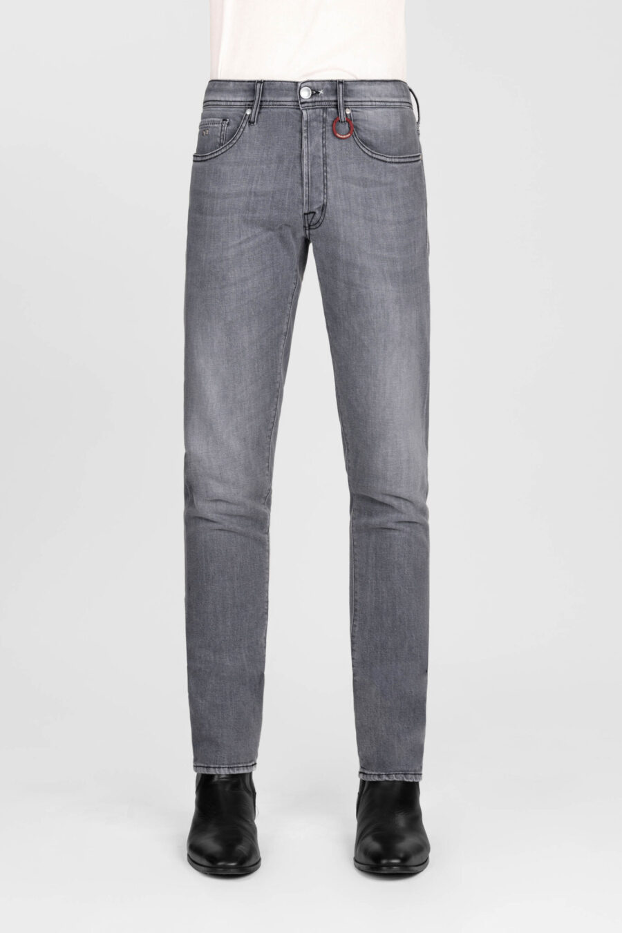 MICHELANGELO REGULAR GRAY DENIM JEANS - Image 2