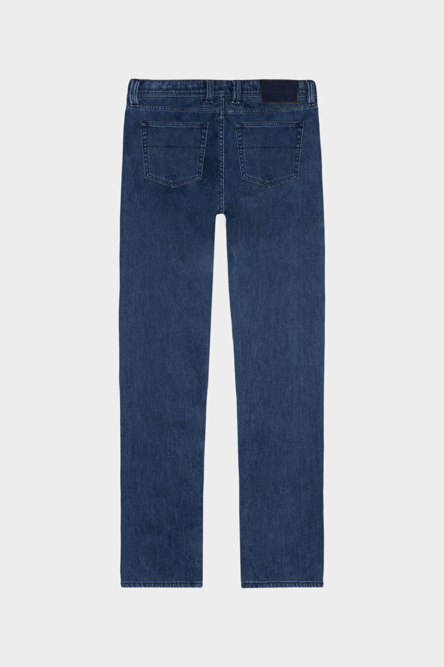 MICHELANGELO JEANS ZIP REGULAR CORTINA IN MEDIUM BLUE DENIM - immagine 6