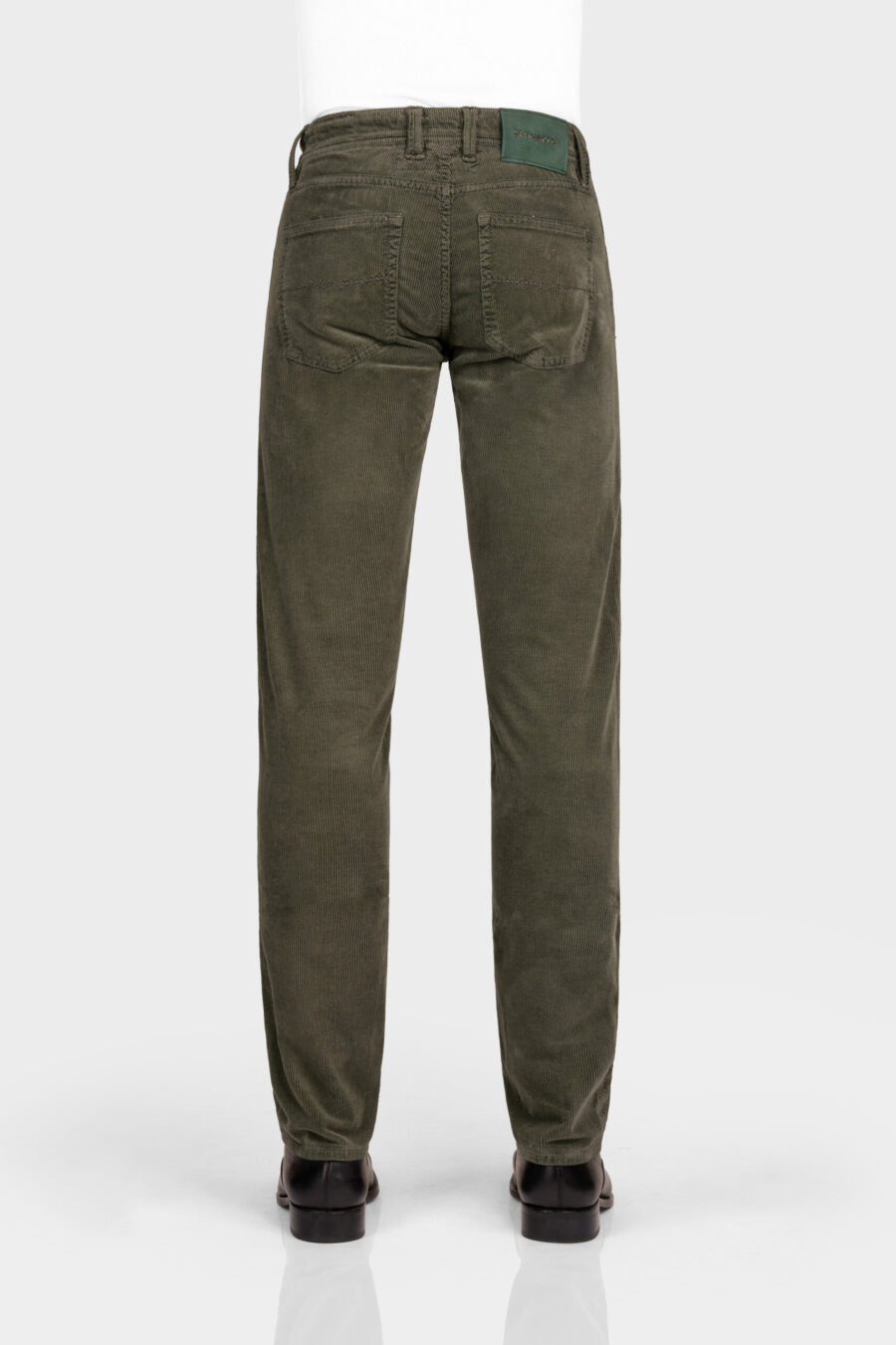 MICHELANGELO ZIP REGULAR VELVET JEANS 1000 STRIPES GREEN - immagine 3