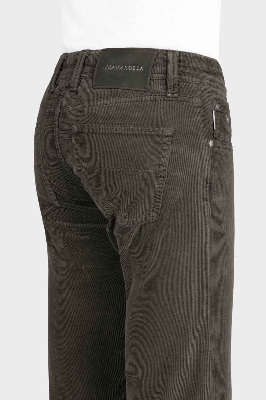 MICHELANGELO JEANS ZIP REGULAR VELVET 1000 STRIPES BROWN - immagine 5