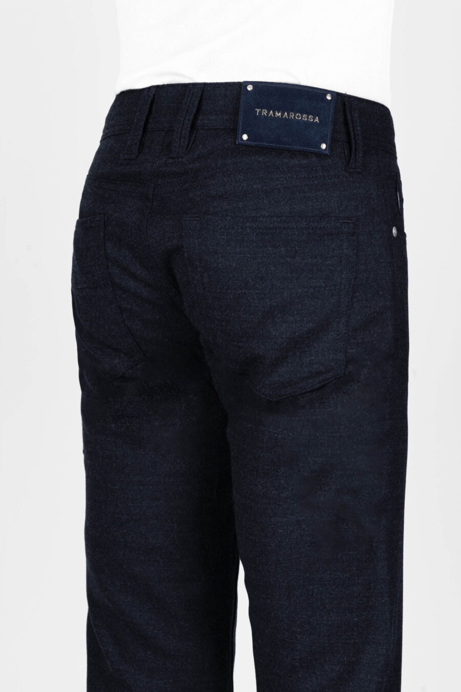 MICHELANGELO ZIP REGULAR WOOL JEANS MEDIUM BLUE - immagine 5