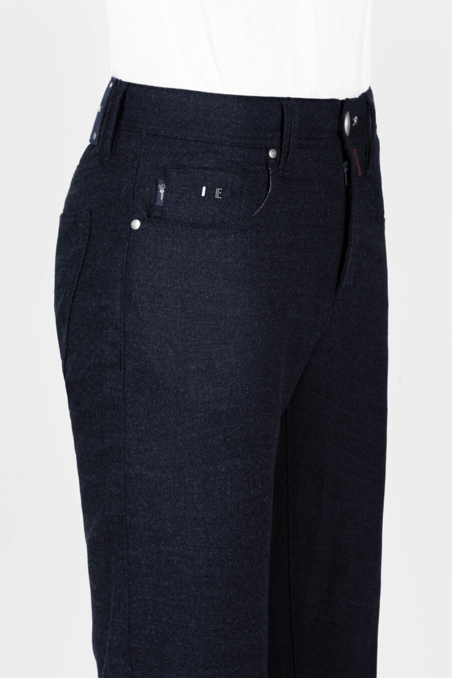 MICHELANGELO ZIP REGULAR WOOL JEANS MEDIUM BLUE - immagine 4