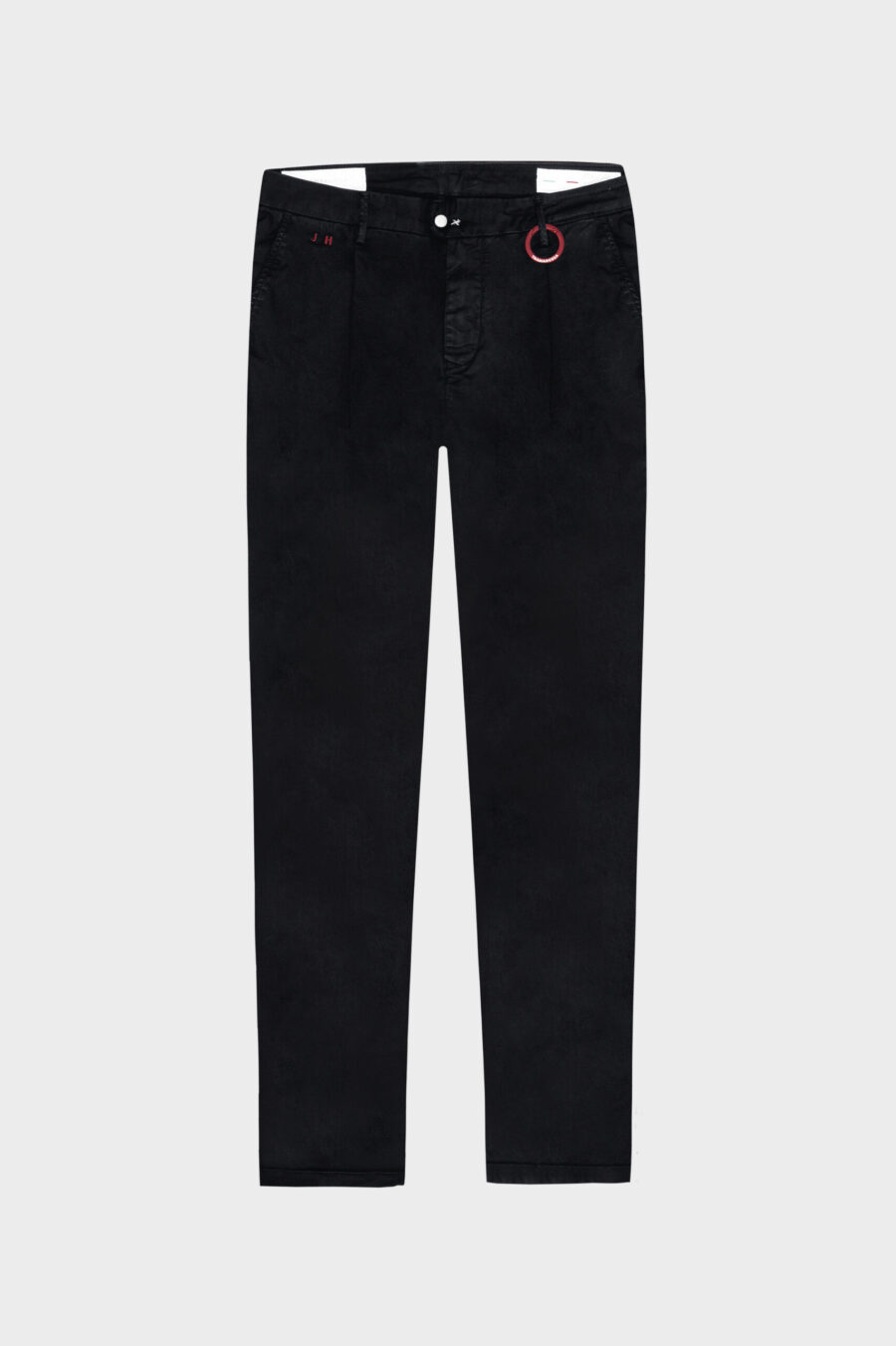 ALBERTO CARROT PANTS IN BLACK COTTON GABARDINE