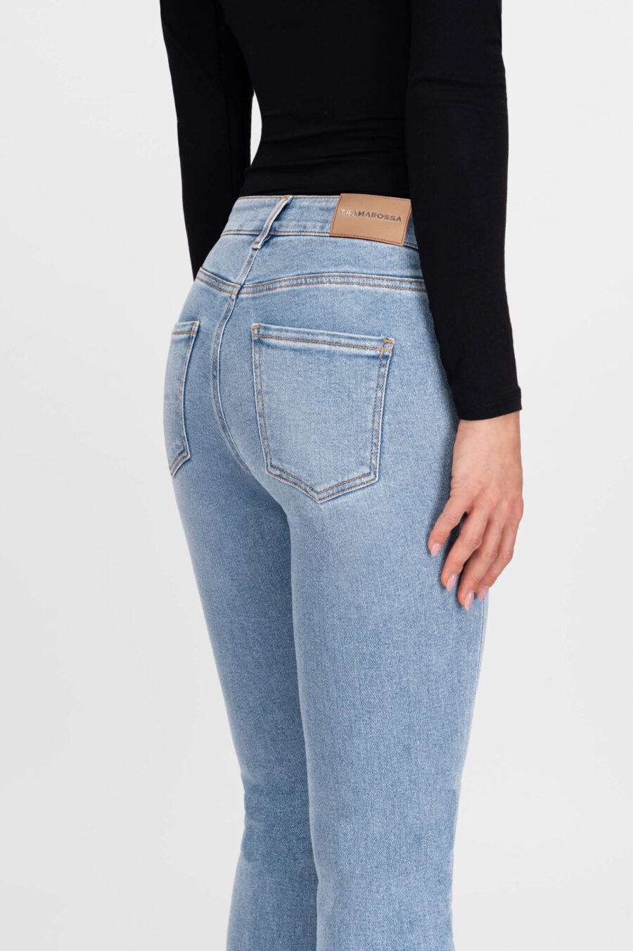 JEANS GRETA  BOOTCUT IN DENIM BLU MEDIO - immagine 4