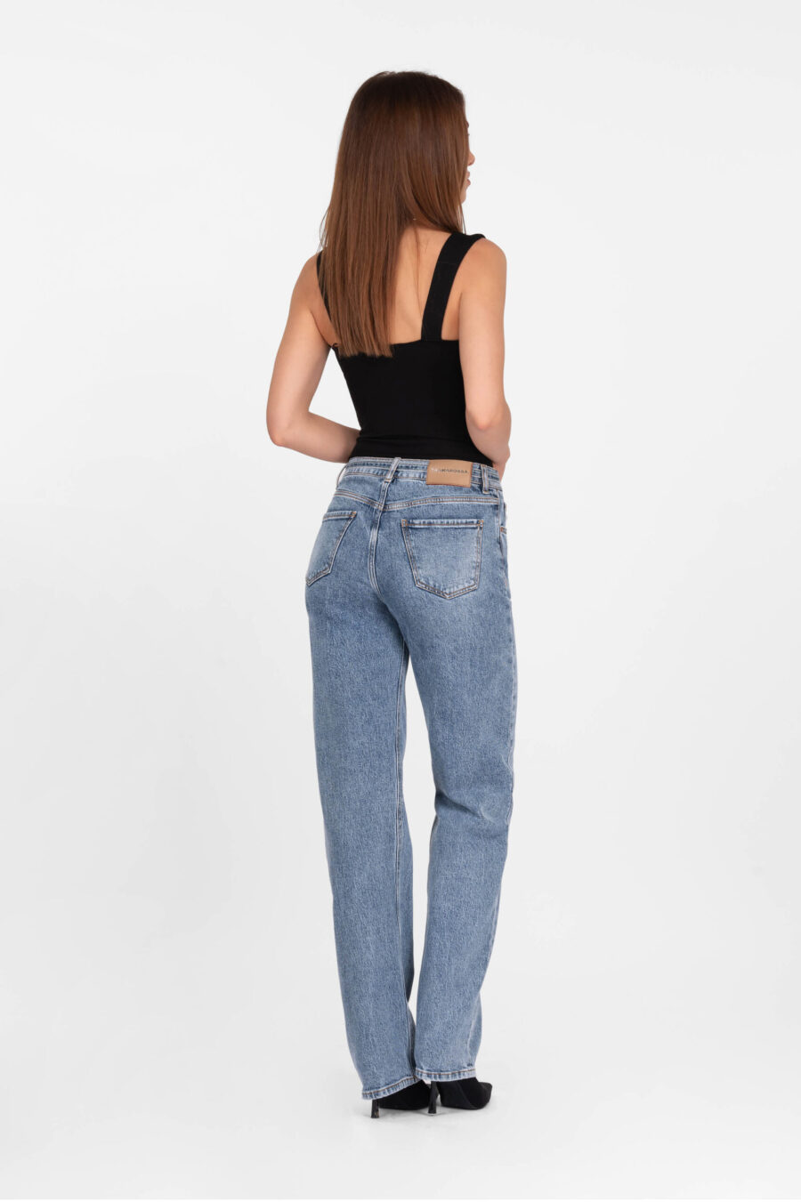 HOLLYWOOD BARREL JEANS IN MEDIUM BLUE DENIM - immagine 3