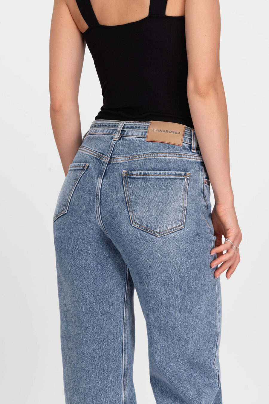 HOLLYWOOD BARREL JEANS IN MEDIUM BLUE DENIM - immagine 4
