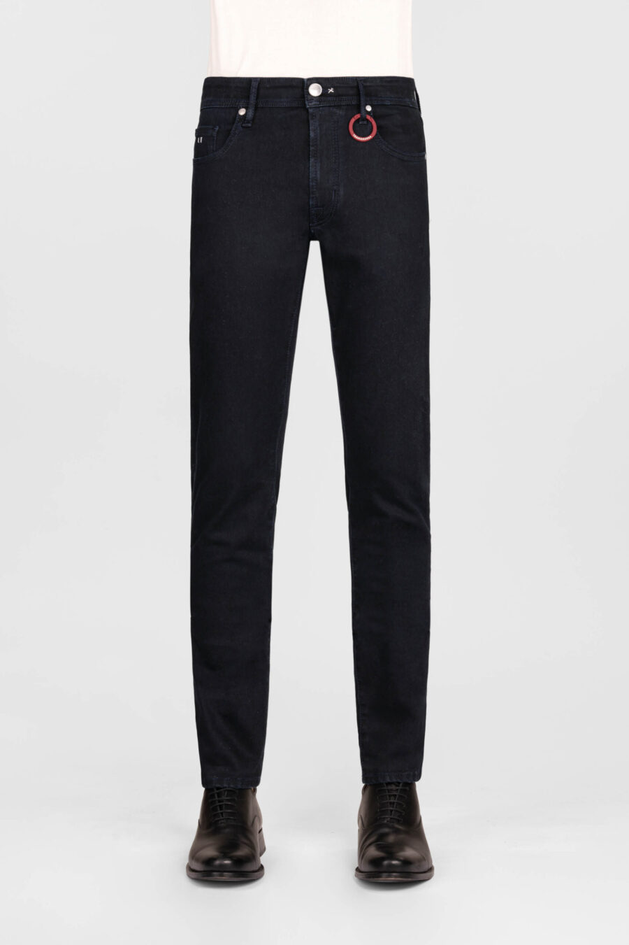 LEONARDO SLIM DARK BLUE DENIM JEANS - Image 2