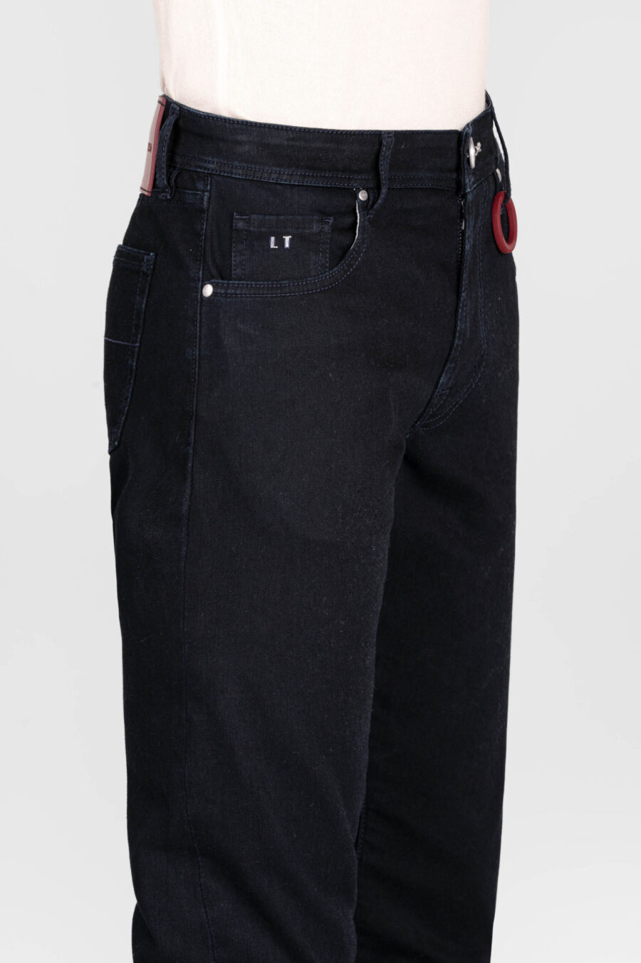 LEONARDO SLIM DARK BLUE DENIM JEANS - Image 5