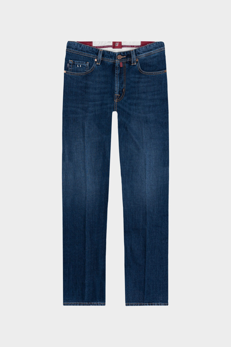 MICHELANGELO ZIP REGULAR JEANS IN MEDIUM BLUE DENIM