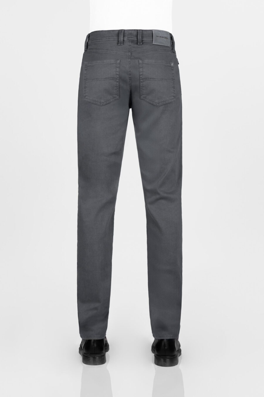 MICHELANGELO ZIP SS STRETCH PRINTED COTTON GABARDINE PANTS GREY - Image 3
