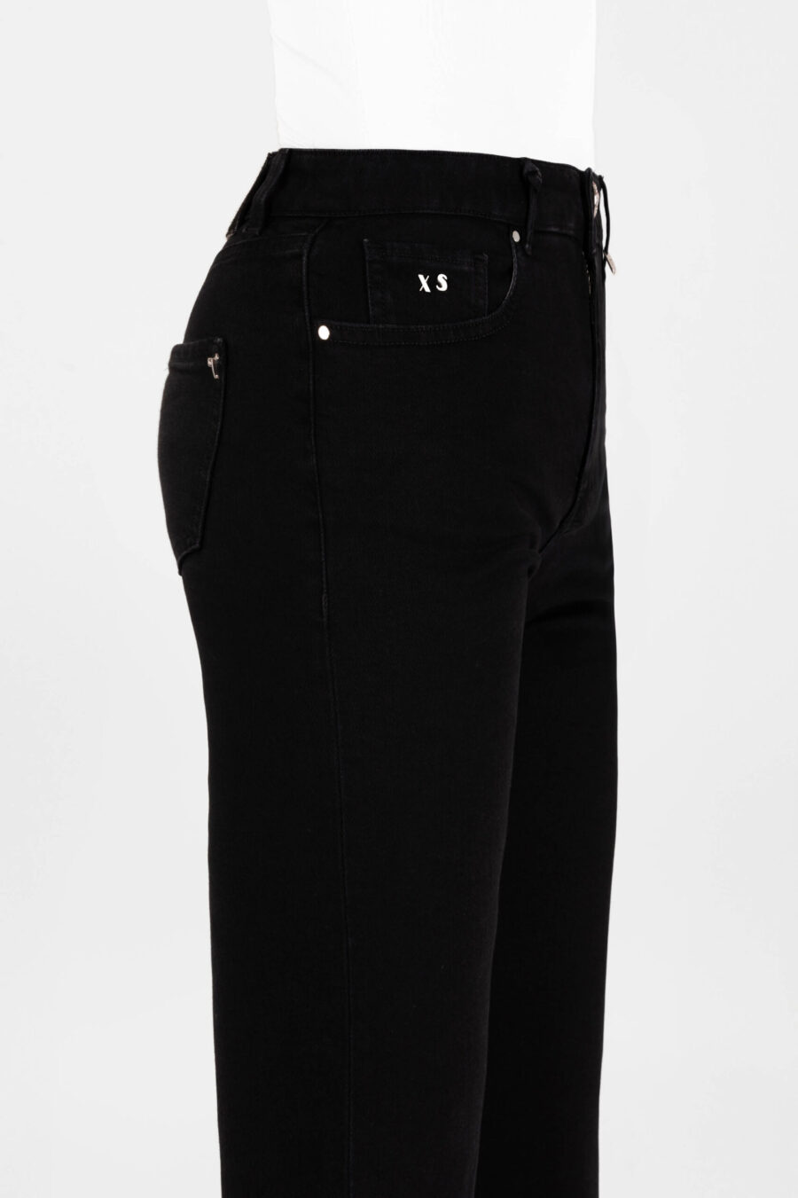 MONICA STRAIGHT BLACK DENIM JEANS - Image 8