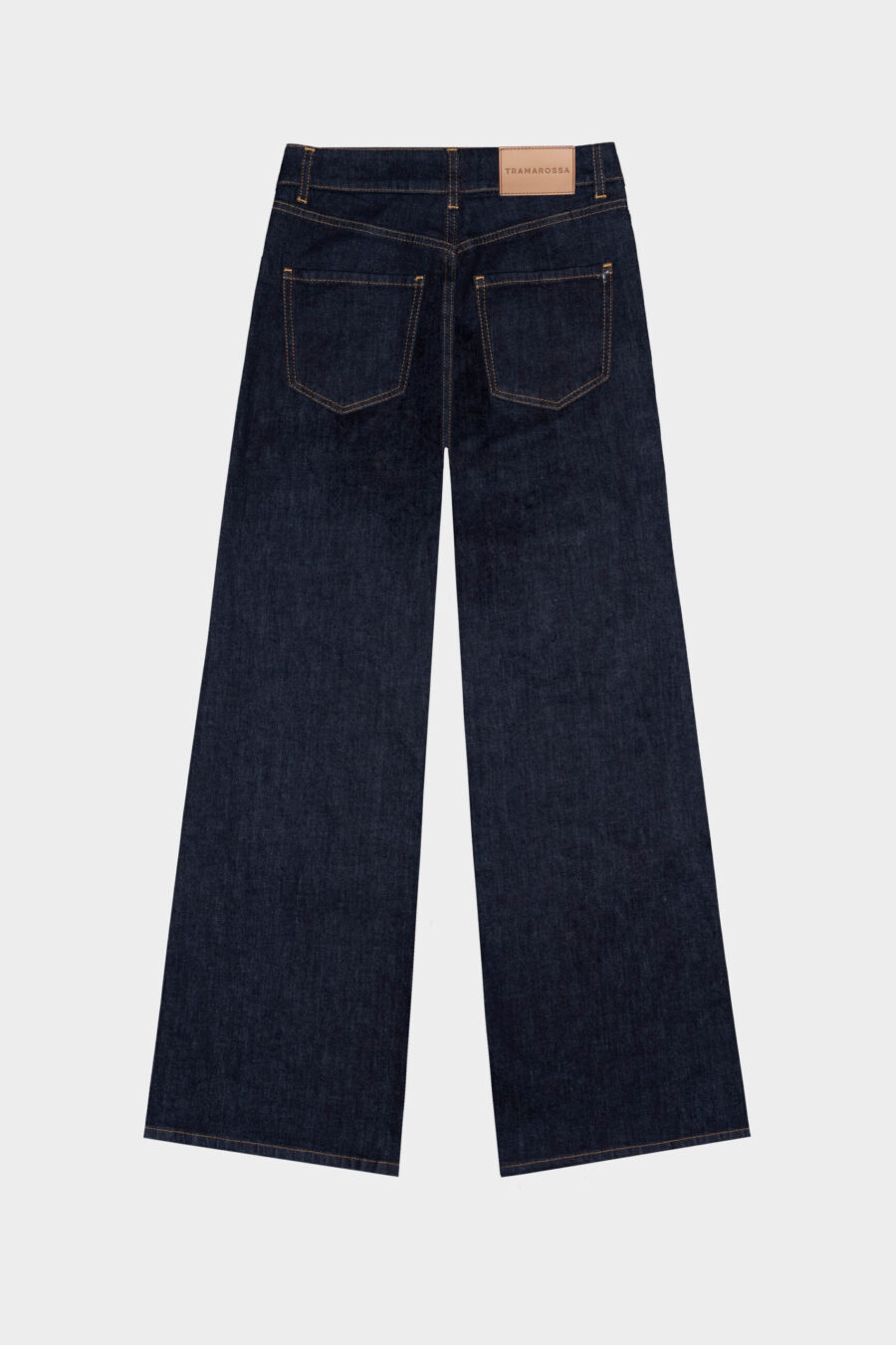 MONICA WIDE LEG DARK BLUE DENIM JEANS - Image 10